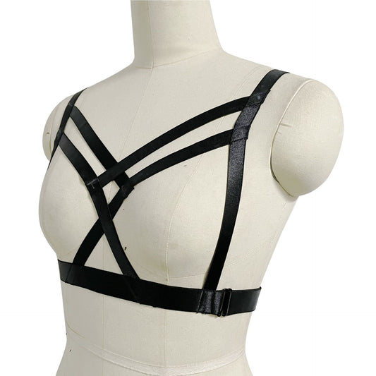Slutty Bra for Sexy Women Black Body Harness Lingerie