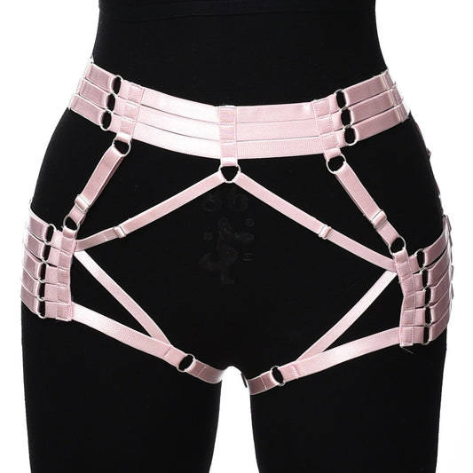 Slutty Plus Size Crotchless Panty Women Sexy Harness Lingerie Intimate Thong