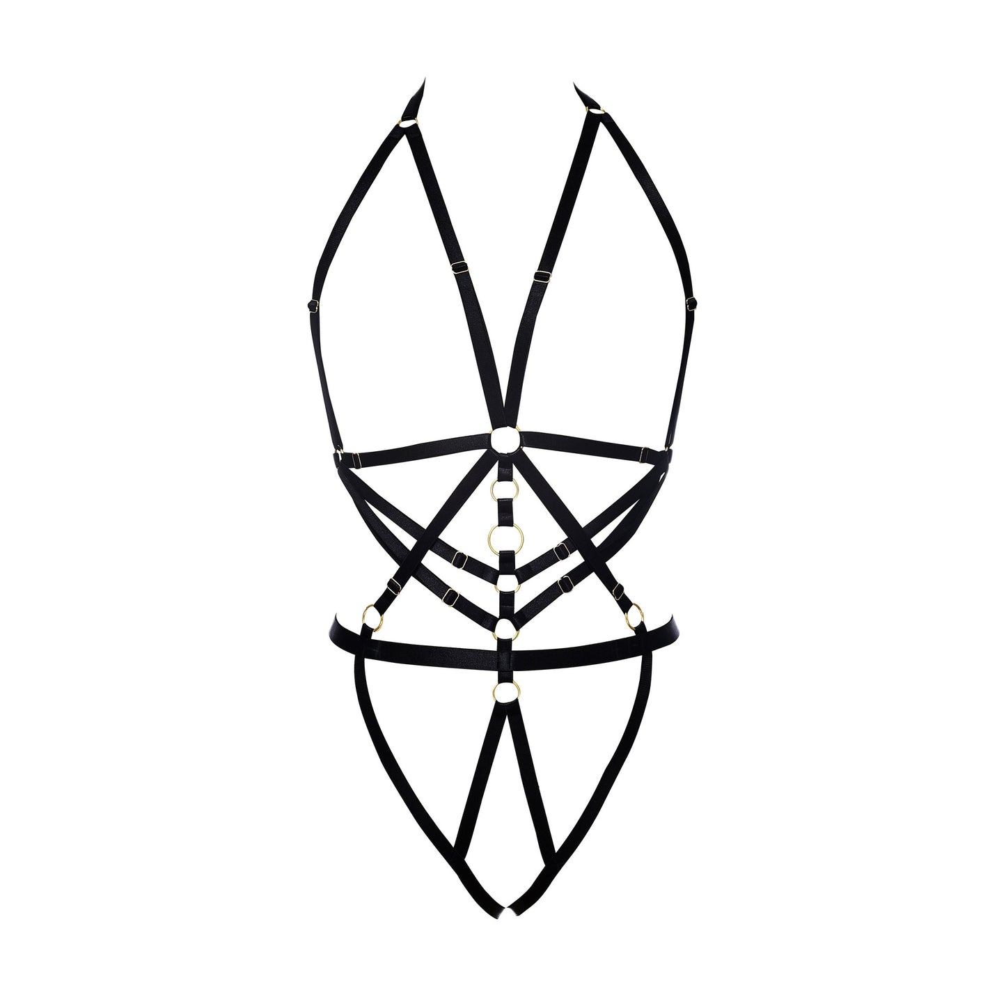 Slutty Sexy Bodysuit Intimate Black Body Harness Lingerie Women Teddy