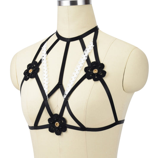 Slutty Strappy Bra Women Black Body Harness Lingerie