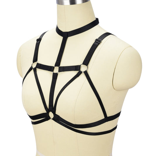 Strapy Strappy Bra Black Black Body Harness Lingerie