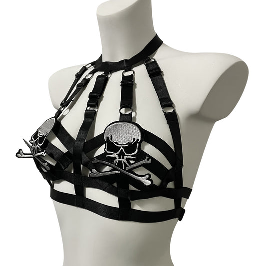 Submissive Bra for Sexy Chubby Black Body Harness Lingerie