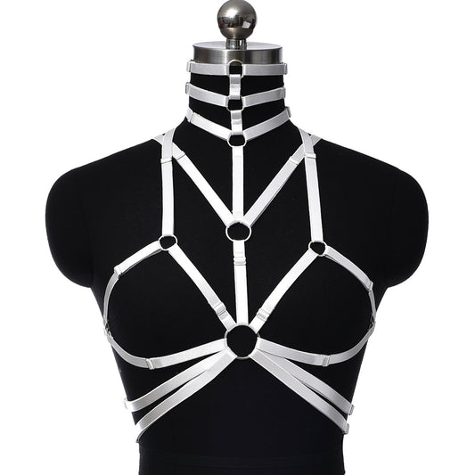 White Bra for Sexy Extreme Sexy Harness Lingerie