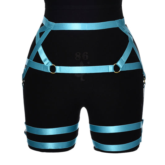 White Sexy Garter Belt Extreme Bondage Harness Lingerie