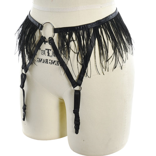 Wife Pink Garter Belt Naughty Strappy Harness Lingerie