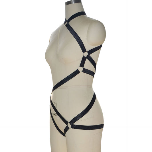 Women Black Bodysuit Naughty Bdsm Lingerie Harness Nasty Teddy