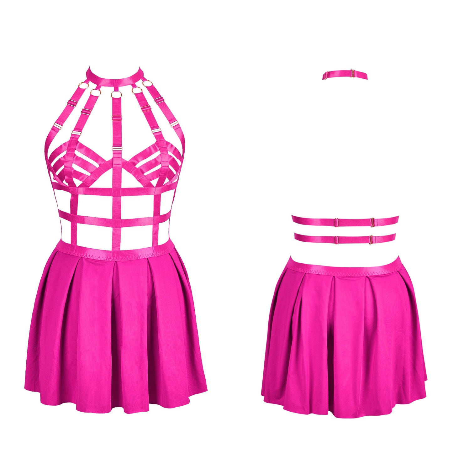 Women Sexy Bodysuit Sexiest Bdsm Harness Lingerie Red Teddy