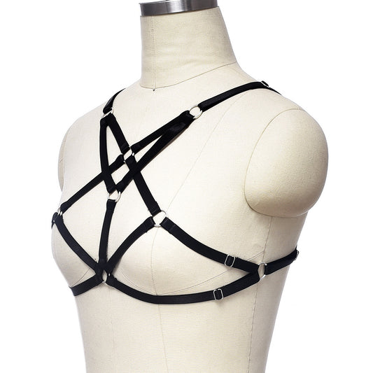 Women Sexy No Bra Slutty Body Harness Lingerie