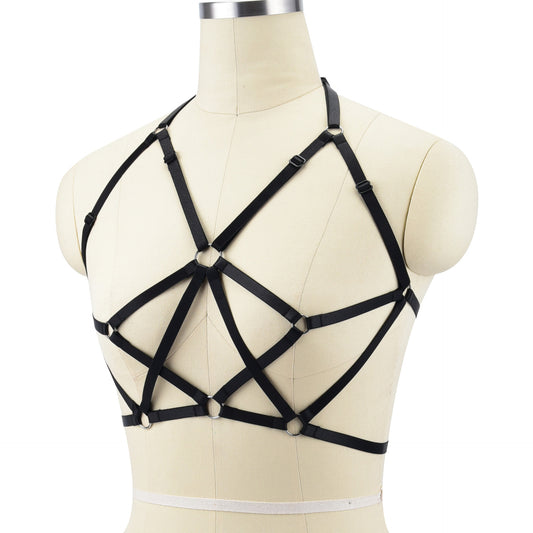 Women Strappy Bra Slutty Black Body Harness Lingerie