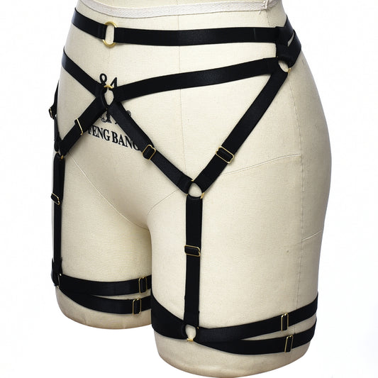 Women Thigh Highs And Garter Belt Slutty Body Harness Lingerie