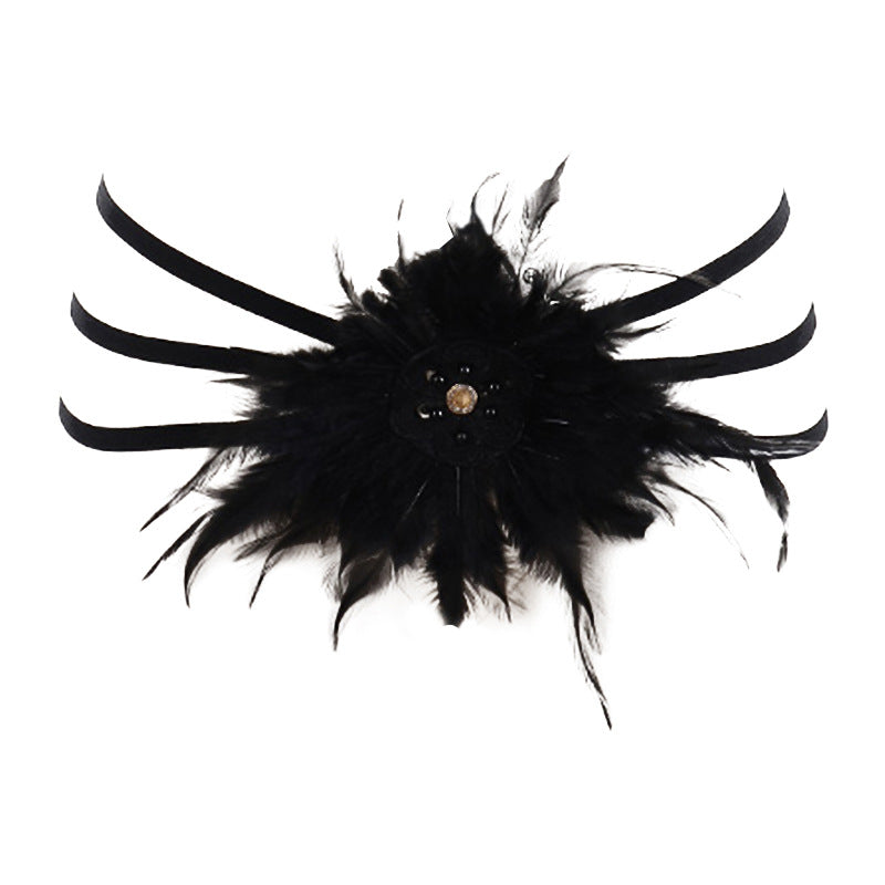 Women White Crotchless Panties Slutty Bdsm Harness Lingerie Feather Thong