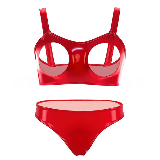 Vinyl Bdsm Lingerie Women Cupless