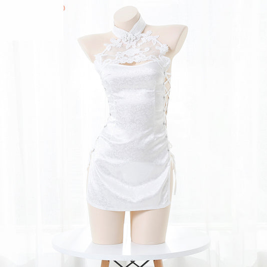 Sexy Black Dress Exotic Lingerie Cheongsam Qipao Role Playing Costume