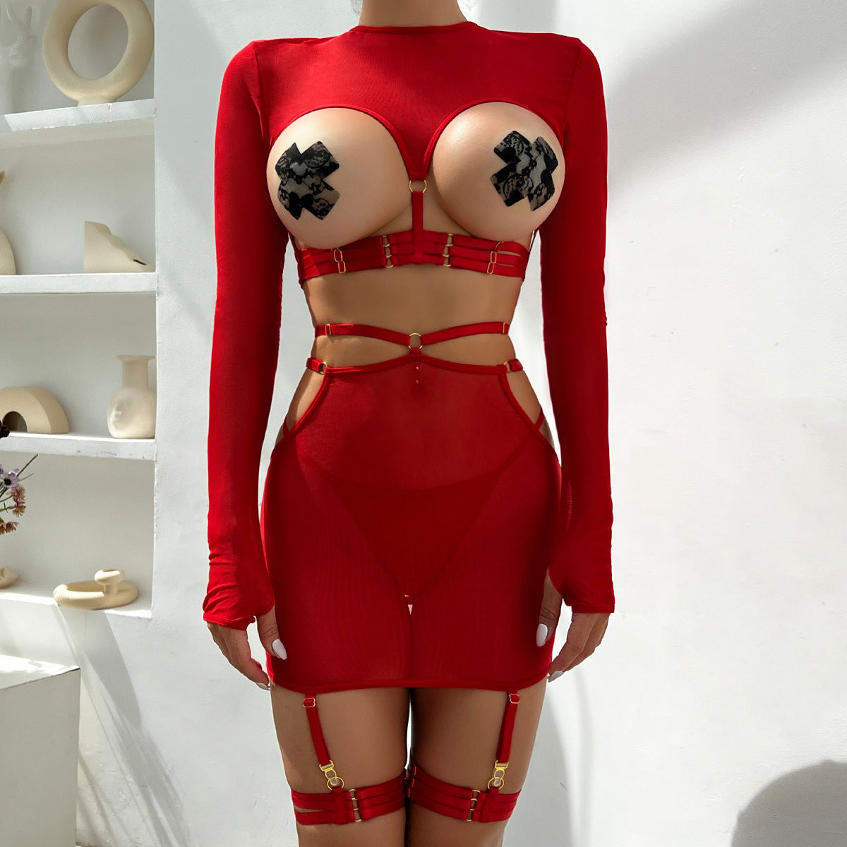 Kinky Lingerie Bdsm sexy red dresses Submissive Costumes Cosplay Le Jour Jour Kinky Lingerie Bdsm sexy red dresses Submissive Costumes Cosplay Le Jour Jour