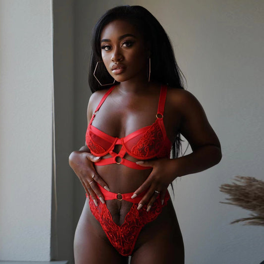 Mature Sheer Lingerie Set