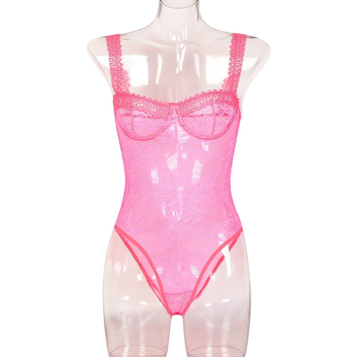 Women Sheer Lingerie Bodysuit Teddy