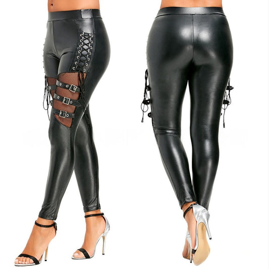 Black Leather Bdsm Leggings