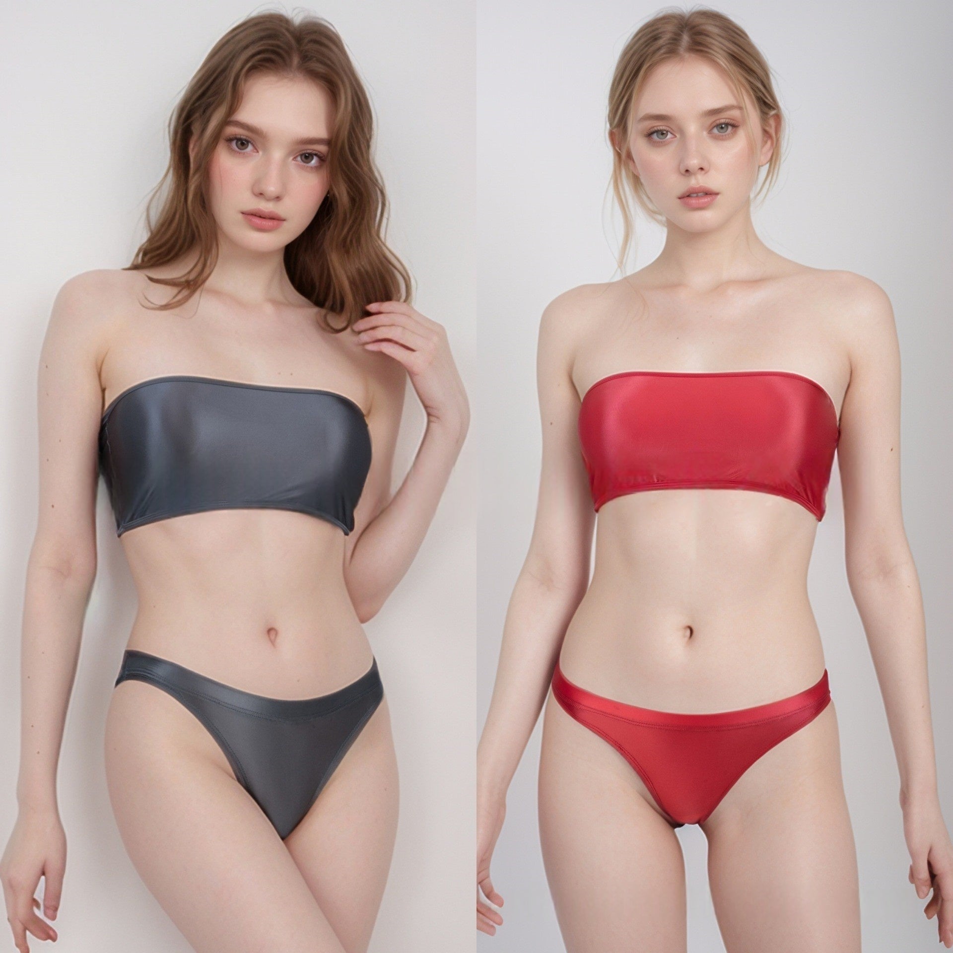 Glossy Sexy Lingerie Strapless