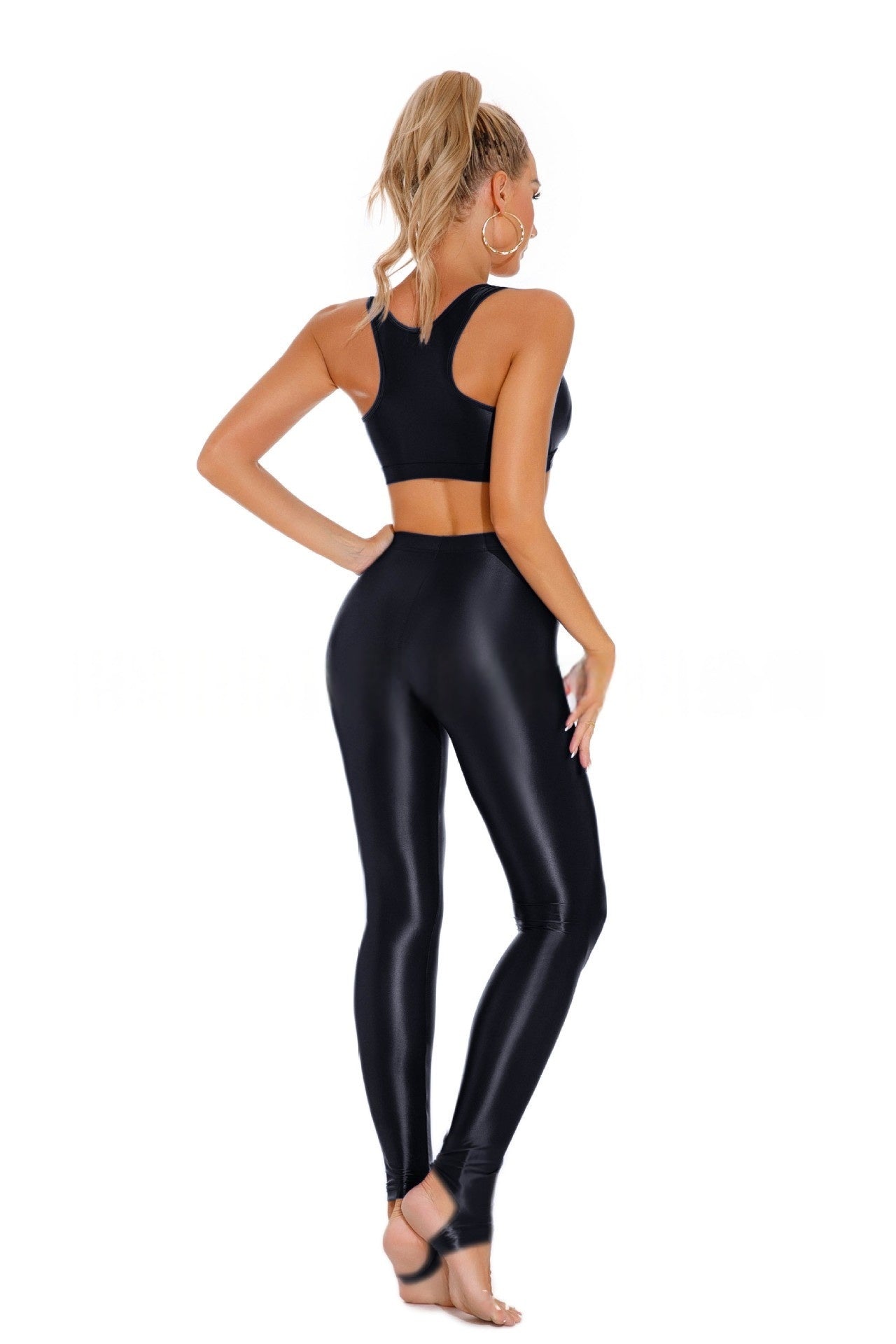 Oil Shiny Sexy Lingerie With Leggings