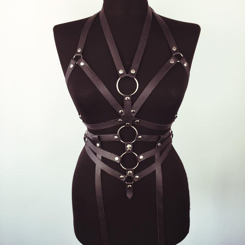 Breast Bondage Harness Collar