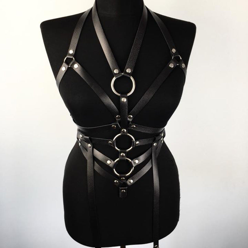 Breast Bondage Harness Collar