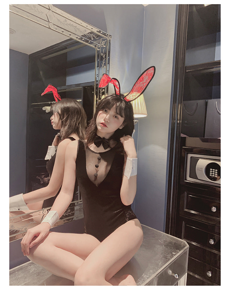 Revealing Bunny Costume Sexy Playboy Cosplay Lingerie Bodysuit