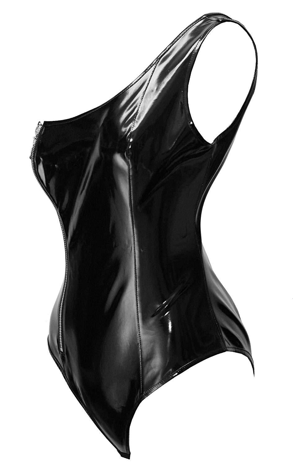 Nasty Leather Bodysuits Lingerie Bdsm Slutty Teddy Fetish