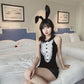 Submissive White Bunny Sexy Costume Playboy Role Playing Lingerie Dress Slutty