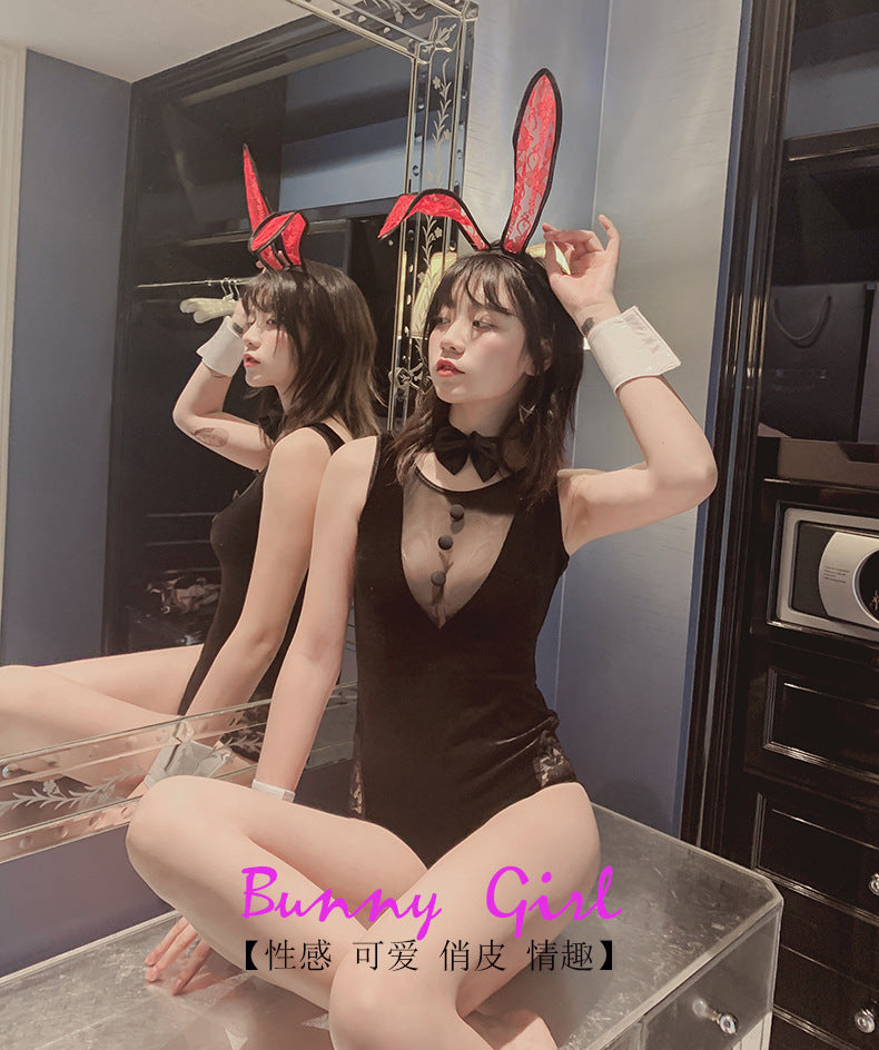 Revealing Bunny Costume Sexy Playboy Cosplay Lingerie Bodysuit