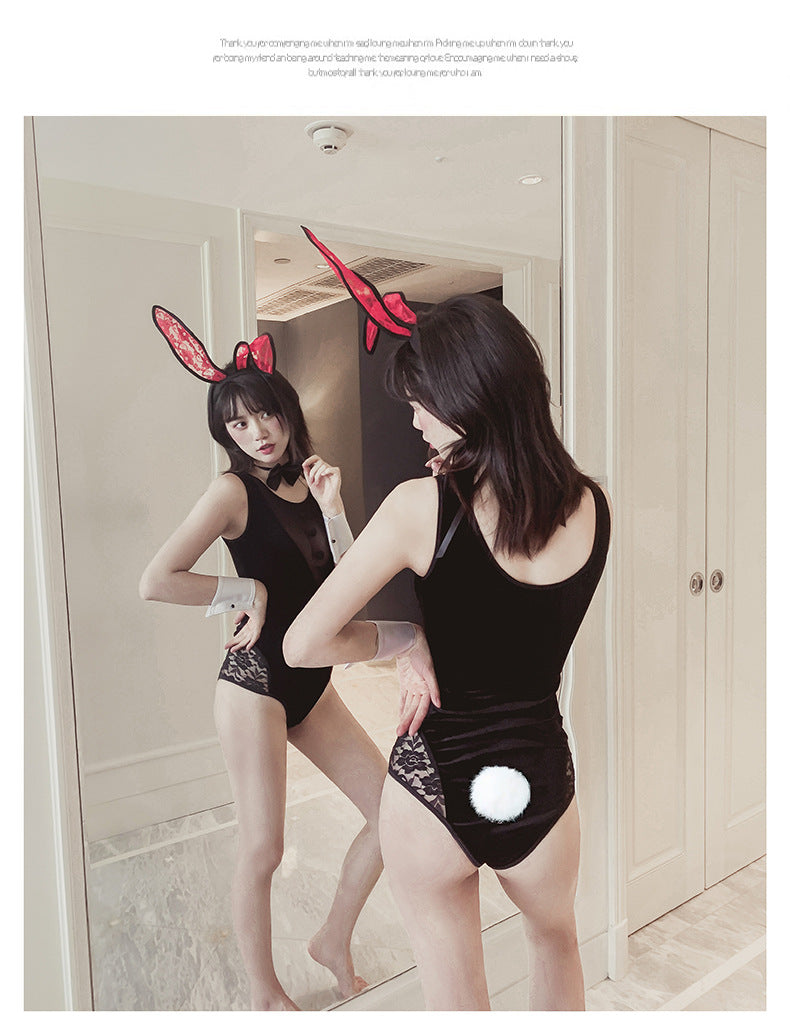 Revealing Bunny Costume Sexy Playboy Cosplay Lingerie Bodysuit