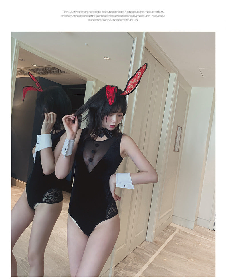 Revealing Bunny Costume Sexy Playboy Cosplay Lingerie Bodysuit