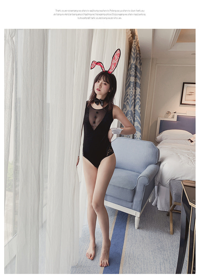 Revealing Bunny Costume Sexy Playboy Cosplay Lingerie Bodysuit