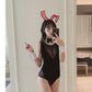 Revealing Bunny Costume Sexy Playboy Cosplay Lingerie Bodysuit