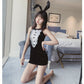 Submissive White Bunny Sexy Costume Playboy Role Playing Lingerie Dress Slutty