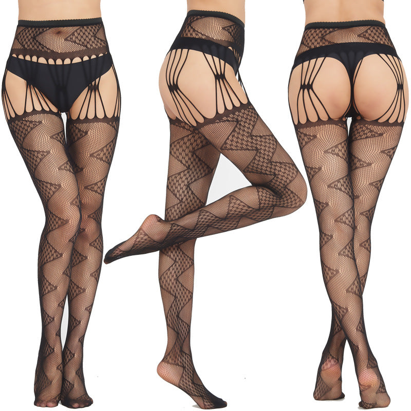 Chubby Crotchless Opaque Tights Chubby Pantyhose