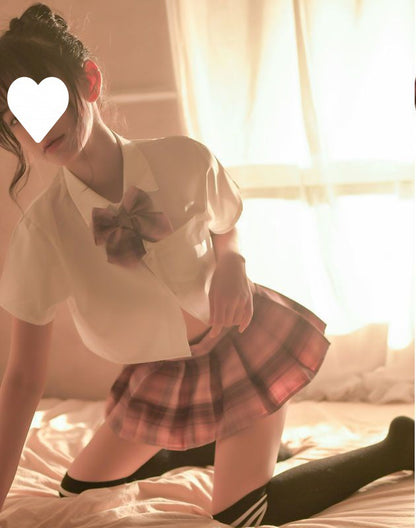 Skirt Outfits Sheer Sexy Schoolgirl Costume Cosplay Lingerie