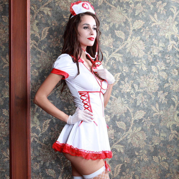 Hot Women Sexy Nurse Costume Intimate Lingerie Role Playing Dress