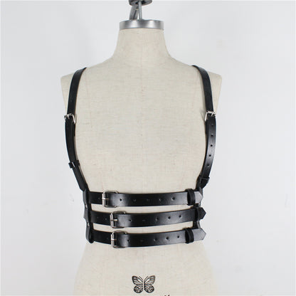 3 Row Strap On Sex Harness