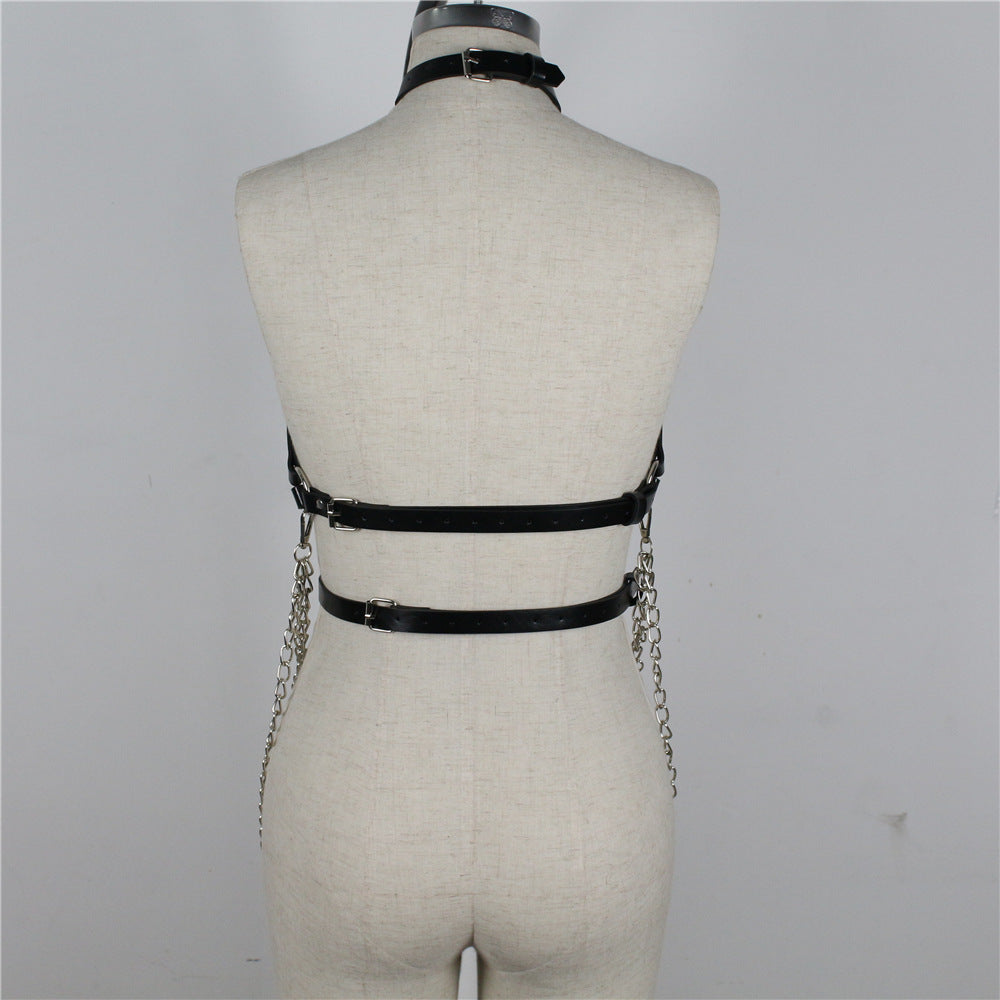 Leather Chest Harness Women'S