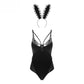 Couples Black Bodysuit Revealing Sexy Bunny Costumes Lingerie Role Play