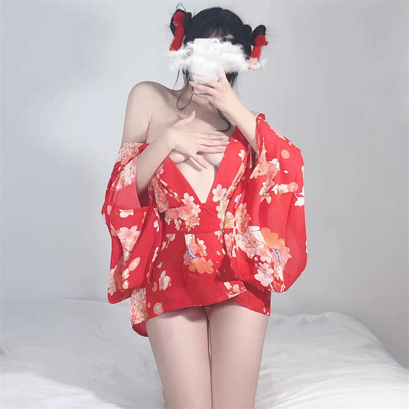 Anime Sexy Girl Kimono Tree Kitsune