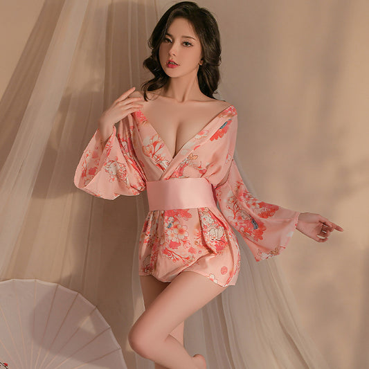 Anime Girl Sexy Pink Kimono