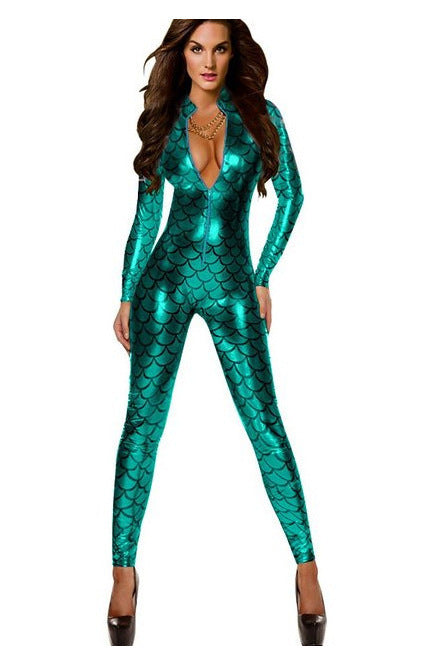 Green Vinyl Bodysuit