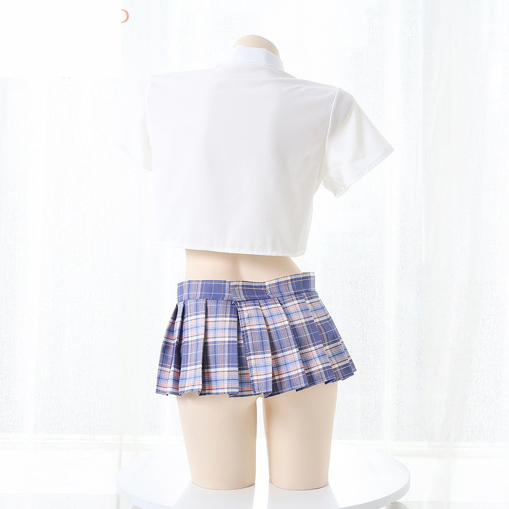 Skirt Outfits Sheer Sexy Schoolgirl Costume Cosplay Lingerie