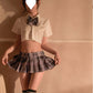 Skirt Outfits Sheer Sexy Schoolgirl Costume Cosplay Lingerie