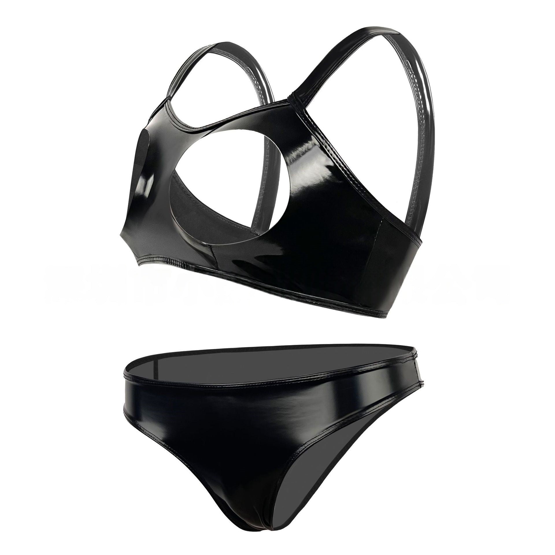 Vinyl Bdsm Lingerie Women Cupless