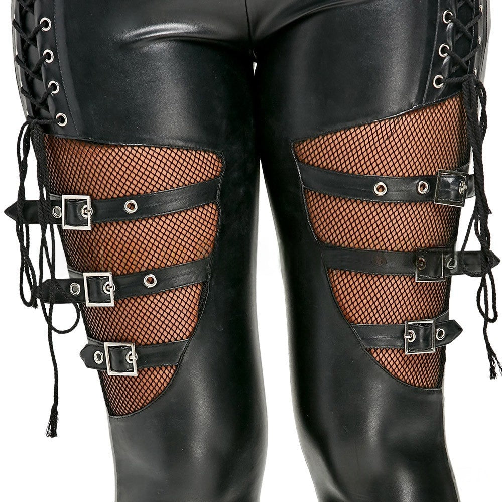 Black Leather Bdsm Leggings