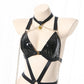 Naughty Harness Bodysuit Faux Leather Lingerie Bdsm Sex Teddy