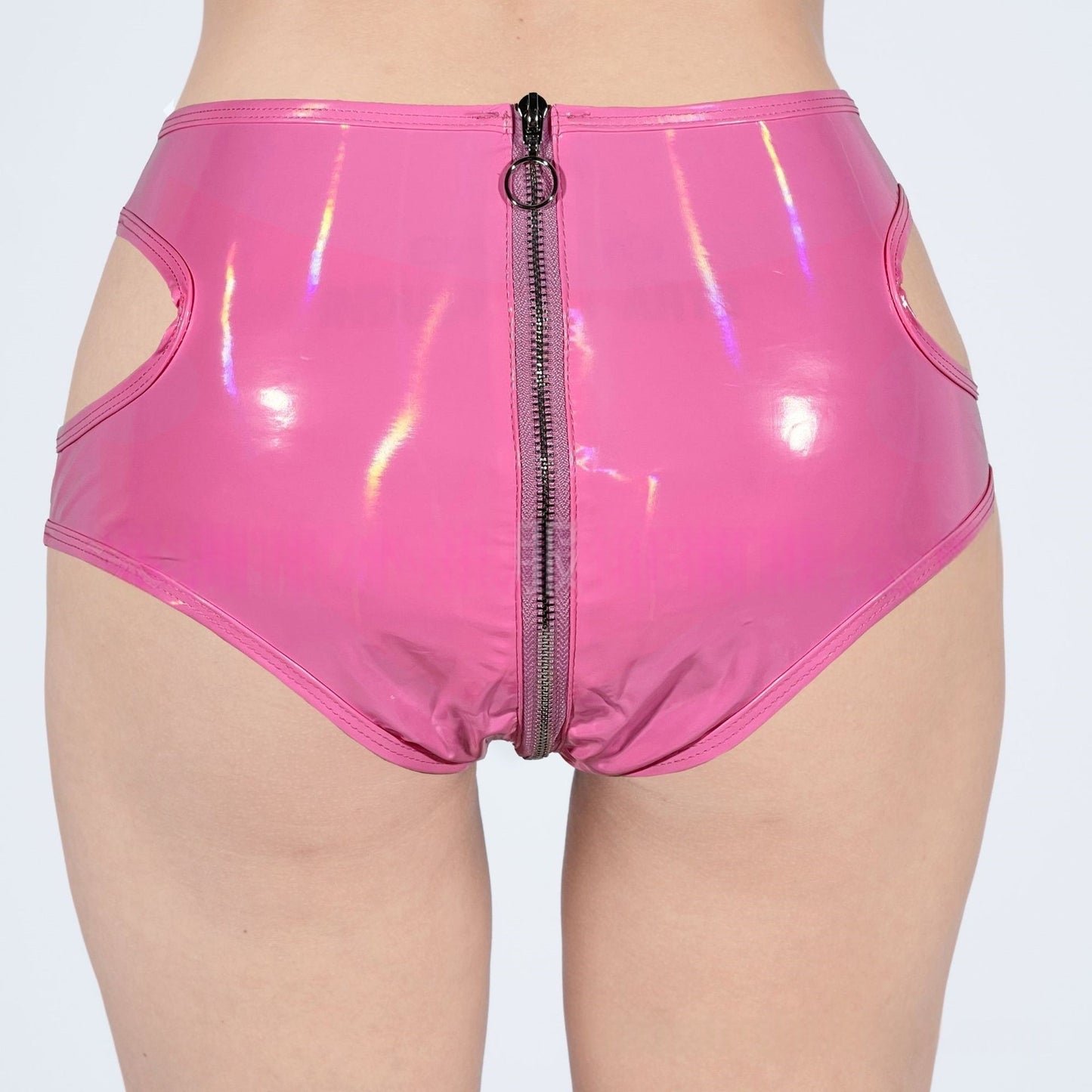 Leather Crotchless Panties
