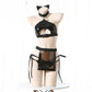 Sexy Leather Lingerie Set Cat Costume Role Play